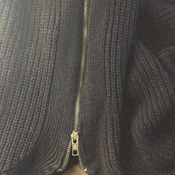 Women’s L Black Waffle Knit Sweater - Picture 4 of 5